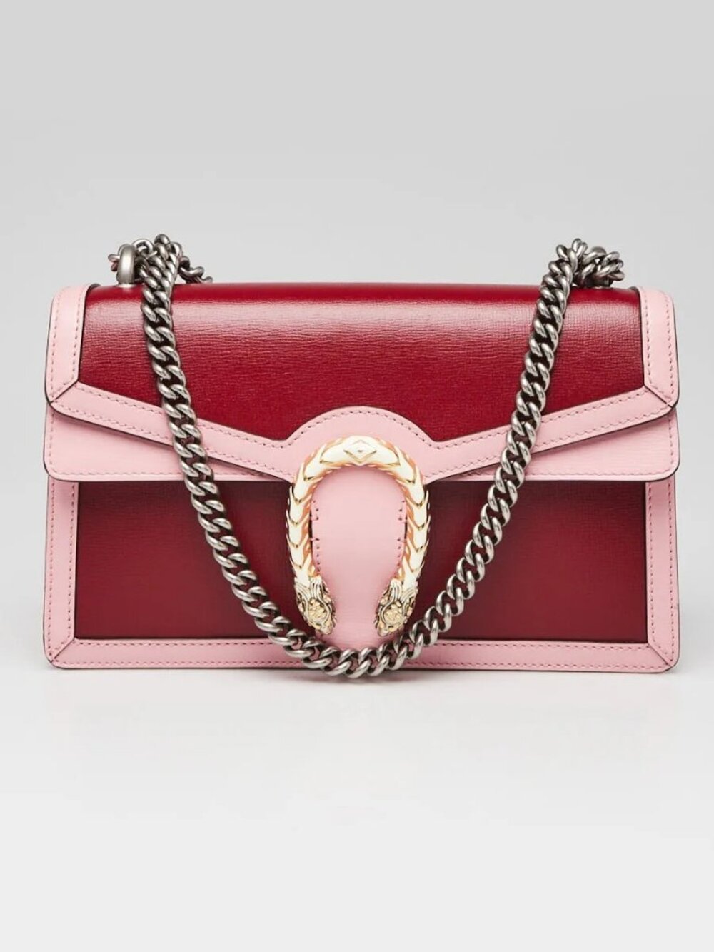 Gucci Pink/Red Leather Dionysus Small Shoulder Bag - Picture 2 of 11